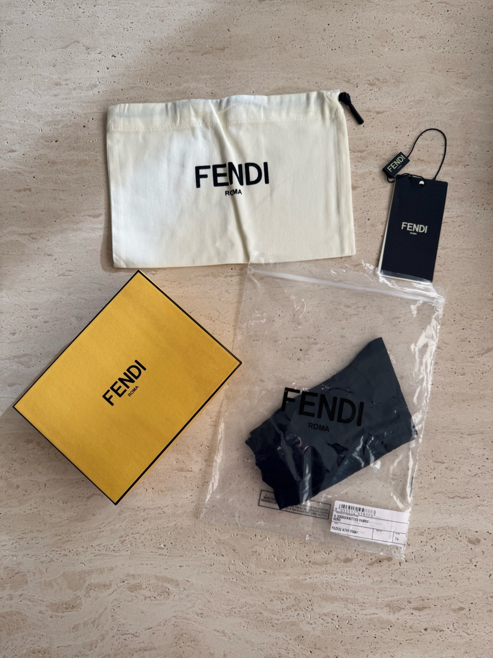 NWT FENDI  DOUBLE F LOGO CREW  SOCKS - Picture 9 of 12